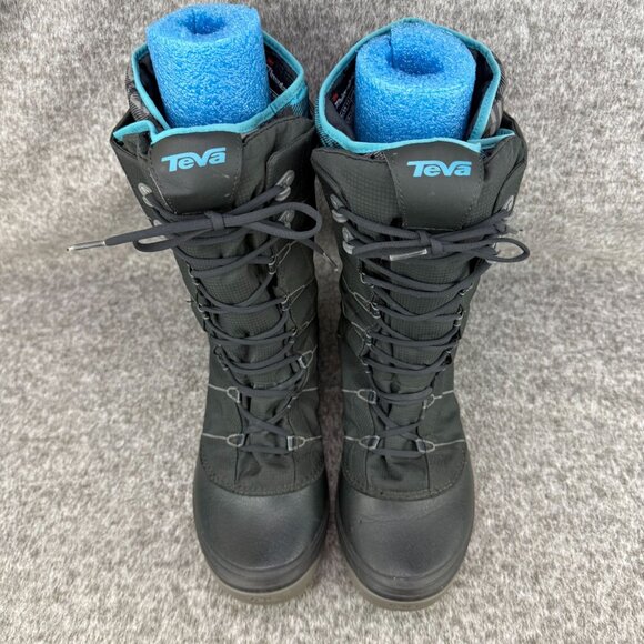✅Womens 10 Teva Jordanelle Black Winter Boots Waterproof Thinsulate Insulation - Picture 6 of 13